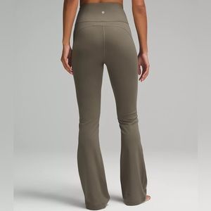 Lululemon Super High Rise Flare Pants Nulu Size 10 Army Green
